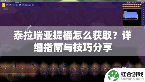 泰拉瑞亚提桶怎么获取？详细指南与技巧分享